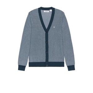 Original Penguin Tuck Stitch Cardigan sz M & XL Blue Wing Teal NWT 100% Cotton